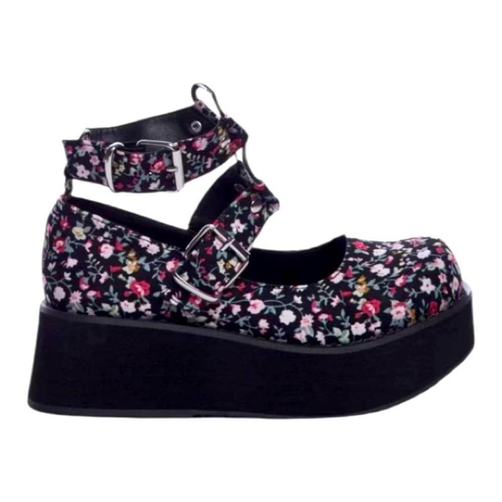 NWOT Demonia sprite 2 flower child platform Mary Janes
